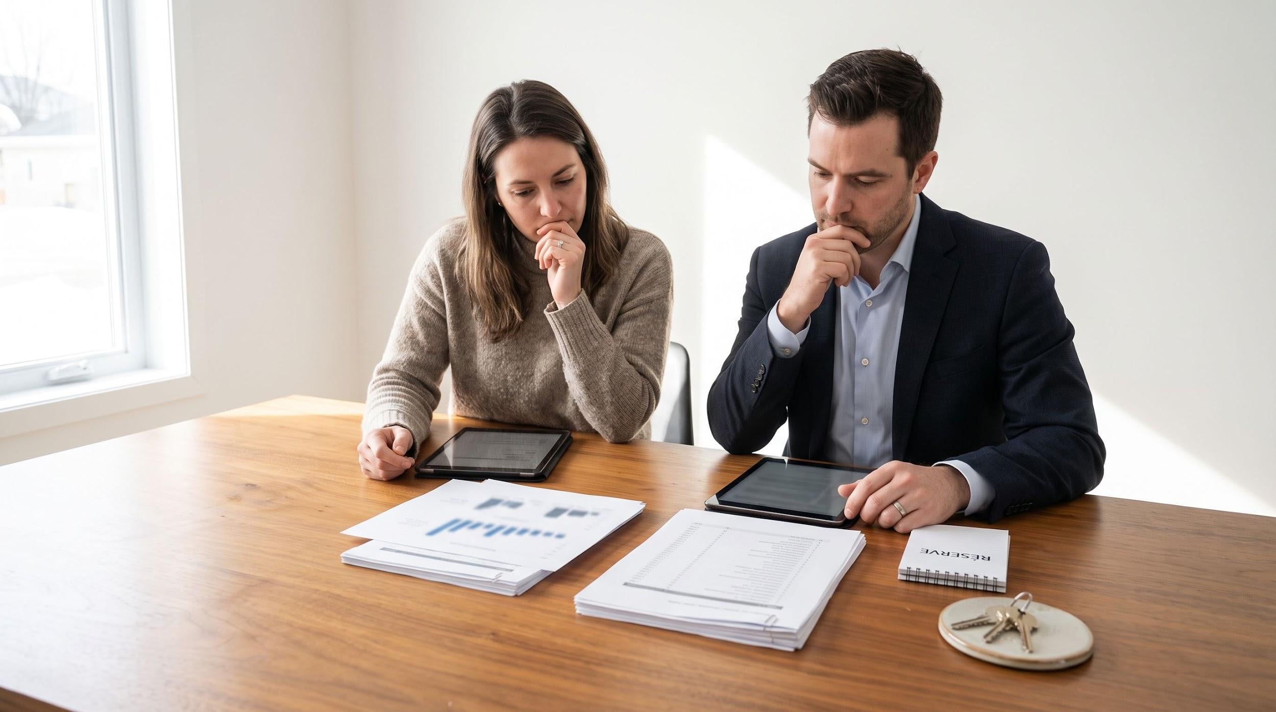 Buyer comparing loan-to-value requirements for an as-is Quebec property